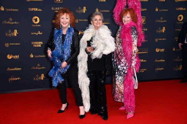 Regina Thoss, Dagmar Frederic and Dagmar Gelbke at the 31 Golden Hen 2025 awards ceremony at Leipziger Messe Leipzig, 12 09 2025 Foto:xN.xKubelkax xFuturexImagex henne_5235