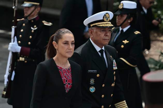 September 13, 2025, Mexico, Cdmx, Mexico: The 178th anniversary of the Heroic Deed of the Boy Heroes of Chapultepec was commemorated in Chapultepec Forest in Mexico City. The event was led by the President of Mexico, Claudia Sheimbaum, who performed an honor guard and called the roll of the cadets who fought at Chapultepec Castle against the US invasion. The cadets who lost their lives in this battle were JUAN DE LA BARRERA, AGUSTIN MELGAR, FERNANDO MONTES DE OCA, FRANCISCO MARQUEZ, VICENTE SUAREZ AND JUAN ESCUTIA, the latter was the one who took up the Mexican flag and jumped from Chapultepec Castle to prevent the US invaders from taking it. Mexico Mexico - ZUMAp204 20250913_zip_p204_009 Copyright: xJosuexPerezx