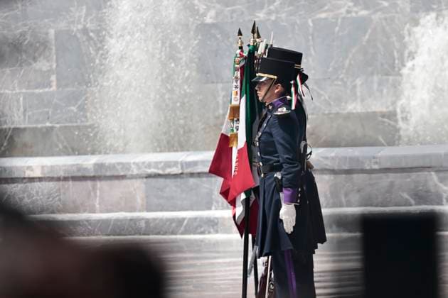 September 13, 2025, Mexico, Cdmx, Mexico: The 178th anniversary of the Heroic Deed of the Boy Heroes of Chapultepec was commemorated in Chapultepec Forest in Mexico City. The event was led by the President of Mexico, Claudia Sheimbaum, who performed an honor guard and called the roll of the cadets who fought at Chapultepec Castle against the US invasion. The cadets who lost their lives in this battle were JUAN DE LA BARRERA, AGUSTIN MELGAR, FERNANDO MONTES DE OCA, FRANCISCO MARQUEZ, VICENTE SUAREZ AND JUAN ESCUTIA, the latter was the one who took up the Mexican flag and jumped from Chapultepec Castle to prevent the US invaders from taking it. Mexico Mexico - ZUMAp204 20250913_zip_p204_031 Copyright: xJosuexPerezx