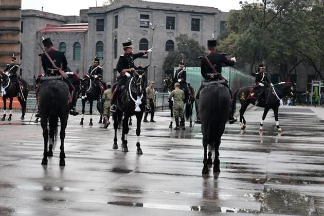 September 13, 2025, Mexico, Cdmx, Mexico: The 178th anniversary of the Heroic Deed of the Boy Heroes of Chapultepec was commemorated in Chapultepec Forest in Mexico City. The event was led by the President of Mexico, Claudia Sheimbaum, who performed an honor guard and called the roll of the cadets who fought at Chapultepec Castle against the US invasion. The cadets who lost their lives in this battle were JUAN DE LA BARRERA, AGUSTIN MELGAR, FERNANDO MONTES DE OCA, FRANCISCO MARQUEZ, VICENTE SUAREZ AND JUAN ESCUTIA, the latter was the one who took up the Mexican flag and jumped from Chapultepec Castle to prevent the US invaders from taking it. Mexico Mexico - ZUMAp204 20250913_zip_p204_048 Copyright: xJosuexPerezx