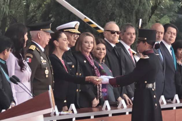September 13, 2025, Mexico, Cdmx, Mexico: The 178th anniversary of the Heroic Deed of the Boy Heroes of Chapultepec was commemorated in Chapultepec Forest in Mexico City. The event was led by the President of Mexico, Claudia Sheimbaum, who performed an honor guard and called the roll of the cadets who fought at Chapultepec Castle against the US invasion. The cadets who lost their lives in this battle were JUAN DE LA BARRERA, AGUSTIN MELGAR, FERNANDO MONTES DE OCA, FRANCISCO MARQUEZ, VICENTE SUAREZ AND JUAN ESCUTIA, the latter was the one who took up the Mexican flag and jumped from Chapultepec Castle to prevent the US invaders from taking it. Mexico Mexico - ZUMAp204 20250913_zip_p204_055 Copyright: xJosuexPerezx