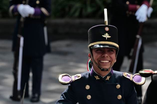 September 13, 2025, Mexico, Cdmx, Mexico: The 178th anniversary of the Heroic Deed of the Boy Heroes of Chapultepec was commemorated in Chapultepec Forest in Mexico City. The event was led by the President of Mexico, Claudia Sheimbaum, who performed an honor guard and called the roll of the cadets who fought at Chapultepec Castle against the US invasion. The cadets who lost their lives in this battle were JUAN DE LA BARRERA, AGUSTIN MELGAR, FERNANDO MONTES DE OCA, FRANCISCO MARQUEZ, VICENTE SUAREZ AND JUAN ESCUTIA, the latter was the one who took up the Mexican flag and jumped from Chapultepec Castle to prevent the US invaders from taking it. Mexico Mexico - ZUMAp204 20250913_zip_p204_050 Copyright: xJosuexPerezx