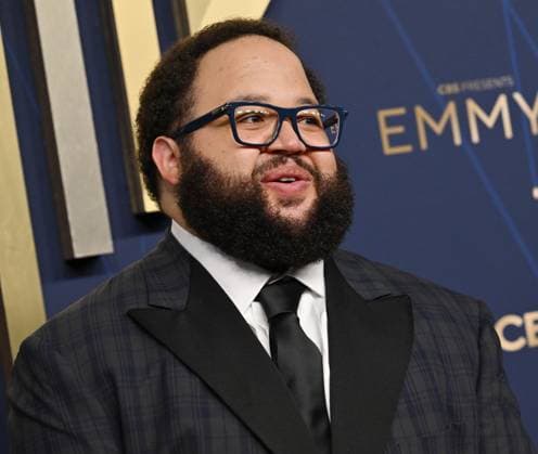 Zach Cherry arrives for the 77th annual Primetime Emmy Awards at the Peacock Theater in Los Angeles on Sunday, September 14, 2025.  LAP2025091429 CHISxCHEW