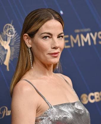 Michelle Monaghan arrives for the 77th annual Primetime Emmy Awards at the Peacock Theater in Los Angeles on Sunday, September 14, 2025.  LAP2025091430 CHISxCHEW