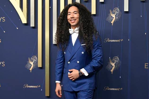 Cole Walliser arrives on the red carpet during the the 77th annual Primetime Emmy Awards at the Peacock Theater in Los Angeles on Sunday, September 14, 2025.  LAP2025091470411 JohnxMcCoy