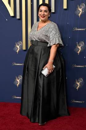 Simran Baidwan arrives for the 77th annual Primetime Emmy Awards at the Peacock Theater in Los Angeles on Sunday, September 14, 2025.  LAP20250914716 JohnxMcCoy