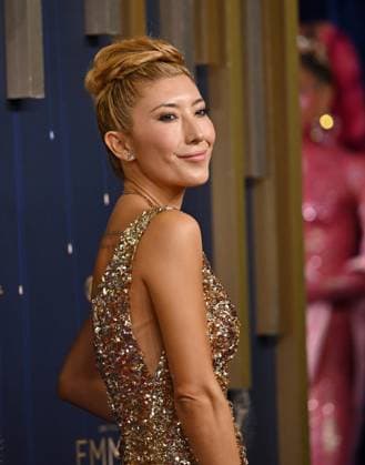 Dichen Lachman arrives for the 77th annual Primetime Emmy Awards at the Peacock Theater in Los Angeles on Sunday, September 14, 2025.  LAP2025091463 CHISxCHEW