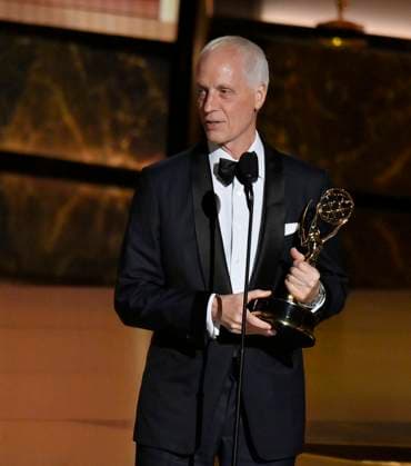 Dan Gilroy accepts the Outstanding Writing for a Drama Series award for Andor onstage at the 77th annual Primetime Emmy Awards at the Peacock Theater in Los Angeles on Sunday, September 14, 2025.  LAP2025091480470 JIMxRUYMEN