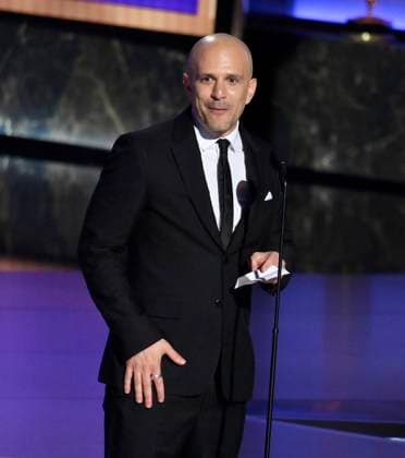 Adam Randall accepts the Outstanding Directing for a Drama Series award for Slow Horses onstage at the 77th annual Primetime Emmy Awards at the Peacock Theater in Los Angeles on Sunday, September 14, 2025.  LAP2025091480481 JIMxRUYMEN
