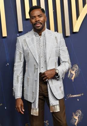 Colman Domingo arrives for the 77th annual Primetime Emmy Awards at the Peacock Theater in Los Angeles on Sunday, September 14, 2025.  LAP20250914145 CHISxCHEW