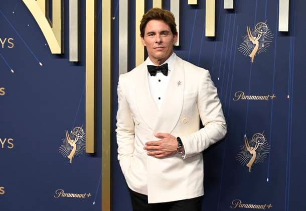 James Marsden arrives for the 77th annual Primetime Emmy Awards at the Peacock Theater in Los Angeles on Sunday, September 14, 2025.  LAP20250914748 JohnxMcCoy