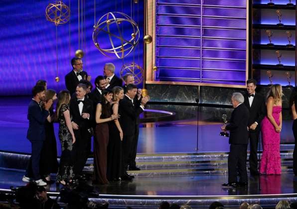 Lorne Michaels accepts the Outstanding Variety Special (Live) award for Saturday Night Live 50th Anniversary Special onstage at the 77th annual Primetime Emmy Awards at the Peacock Theater in Los Angeles on Sunday, September 14, 2025.  LAP202509143051 JIMxRUYMEN