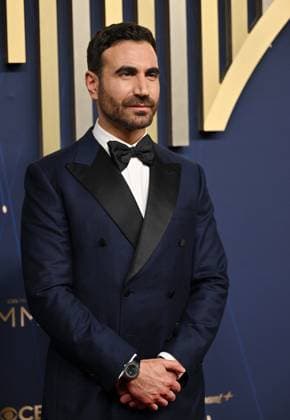 Brett Goldstein arrives for the 77th annual Primetime Emmy Awards at the Peacock Theater in Los Angeles on Sunday, September 14, 2025.  LAP20250914229 CHISxCHEW