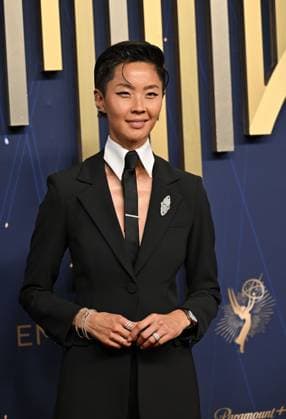 Kristen Kish arrives for the 77th annual Primetime Emmy Awards at the Peacock Theater in Los Angeles on Sunday, September 14, 2025.  LAP20250914240 CHISxCHEW