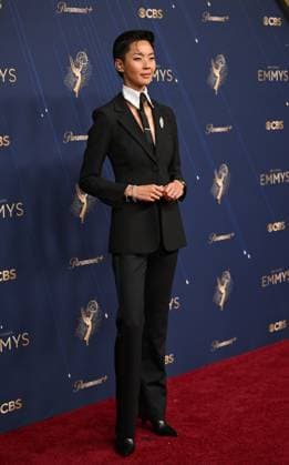 Kristen Kish arrives for the 77th annual Primetime Emmy Awards at the Peacock Theater in Los Angeles on Sunday, September 14, 2025.  LAP20250914242 CHISxCHEW