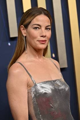 Michelle Monaghan arrives for the 77th annual Primetime Emmy Awards at the Peacock Theater in Los Angeles on Sunday, September 14, 2025.  LAP20250914247 CHISxCHEW