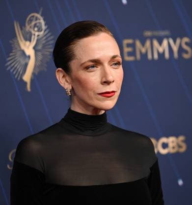 Jen Tullock arrives for the 77th annual Primetime Emmy Awards at the Peacock Theater in Los Angeles on Sunday, September 14, 2025.  LAP20250914256 CHISxCHEW