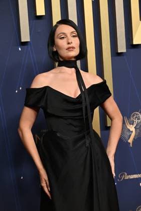 Marta Pozzan arrives for the 77th annual Primetime Emmy Awards at the Peacock Theater in Los Angeles on Sunday, September 14, 2025.  LAP20250914268 CHISxCHEW