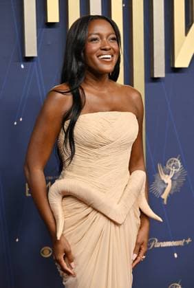 Krys Marshall arrives for the 77th annual Primetime Emmy Awards at the Peacock Theater in Los Angeles on Sunday, September 14, 2025.  LAP20250914273 CHISxCHEW