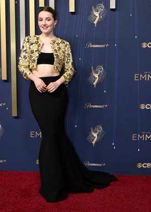 Kaitlyn Dever arrive for the 77th annual Primetime Emmy Awards at the Peacock Theater in Los Angeles on Sunday, September 14, 2025.  LAP20250914784 JohnxMcCoy
