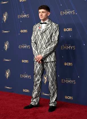 Chris Perfetti arrives for the 77th annual Primetime Emmy Awards at the Peacock Theater in Los Angeles on Sunday, September 14, 2025.  LAP20250914793 JohnxMcCoy