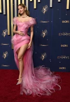 Lisa arrives on the red carpet for the 77th annual Primetime Emmy Awards at the Peacock Theater in Los Angeles on Sunday, September 14, 2025.  LAP20250914799 JohnxMcCoy