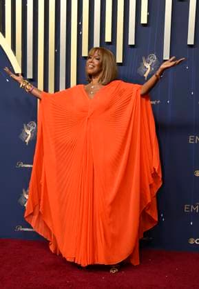 Gayle King arrives for the 77th annual Primetime Emmy Awards at the Peacock Theater in Los Angeles on Sunday, September 14, 2025.  LAP20250914805 JohnxMcCoy