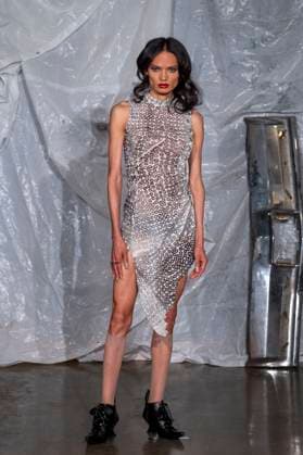 Gabe Gordon - Runway - Spring 2026, New York Fashion Week, USA - 14 Sep 2025 A model walks the runway for the Gabe Gordon fashion show during the Spring 2026 New York Fashion Week at DCTV in New York City. New York United States Copyright: xRonxAdarx xSOPAxImagesx _radar_gordon_20250914_20011