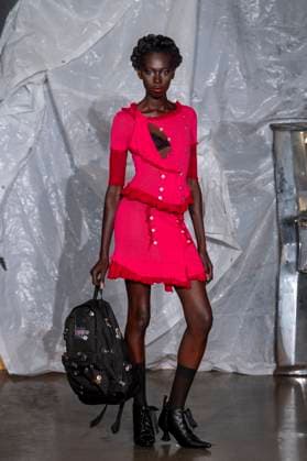Gabe Gordon - Runway - Spring 2026, New York Fashion Week, USA - 14 Sep 2025 A model walks the runway for the Gabe Gordon fashion show during the Spring 2026 New York Fashion Week at DCTV in New York City. New York United States Copyright: xRonxAdarx xSOPAxImagesx _radar_gordon_20250914_20186