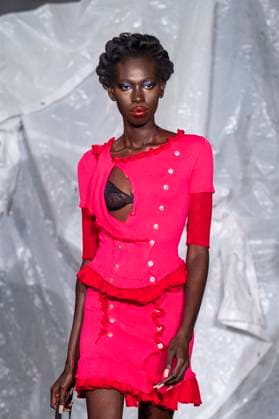 Gabe Gordon - Runway - Spring 2026, New York Fashion Week, USA - 14 Sep 2025 A model walks the runway for the Gabe Gordon fashion show during the Spring 2026 New York Fashion Week at DCTV in New York City. New York United States Copyright: xRonxAdarx xSOPAxImagesx _radar_gordon_20250914_20189