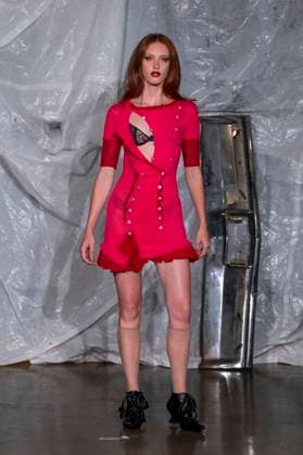 Gabe Gordon - Runway - Spring 2026, New York Fashion Week, USA - 14 Sep 2025 A model walks the runway for the Gabe Gordon fashion show during the Spring 2026 New York Fashion Week at DCTV in New York City. New York United States Copyright: xRonxAdarx xSOPAxImagesx _radar_gordon_20250914_20205
