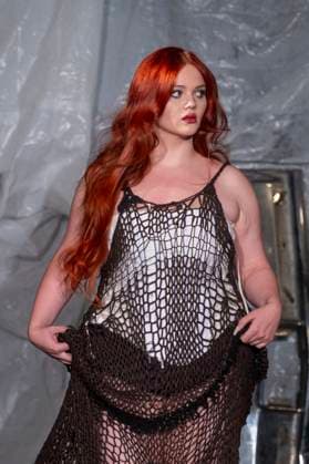 Gabe Gordon - Runway - Spring 2026, New York Fashion Week, USA - 14 Sep 2025 A model walks the runway for the Gabe Gordon fashion show during the Spring 2026 New York Fashion Week at DCTV in New York City. New York United States Copyright: xRonxAdarx xSOPAxImagesx _radar_gordon_20250914_20234