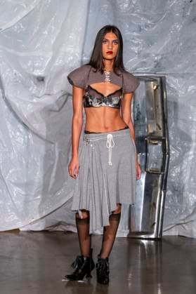 Gabe Gordon - Runway - Spring 2026, New York Fashion Week, USA - 14 Sep 2025 A model walks the runway for the Gabe Gordon fashion show during the Spring 2026 New York Fashion Week at DCTV in New York City. New York United States Copyright: xRonxAdarx xSOPAxImagesx _radar_gordon_20250914_20280