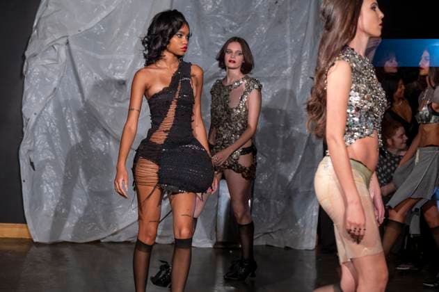 Gabe Gordon - Runway - Spring 2026, New York Fashion Week, USA - 14 Sep 2025 Models walk the runway finale for the Gabe Gordon fashion show during Spring 2026 New York Fashion Week at DCTV in New York City. New York United States Copyright: xRonxAdarx xSOPAxImagesx _radar_gordon_20250914_20351