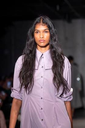 Bach Mai - Runway - Spring 2026, New York Fashion Week, USA - 14 Sep 2025 A model walks the runway for the Bach Mai fashion show during the Spring 2026 New York Fashion Week at Genesis House in New York City. New York United States Copyright: xRonxAdarx xSOPAxImagesx _radar_mai_20250914_20887