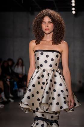 Bach Mai - Runway - Spring 2026, New York Fashion Week, USA - 14 Sep 2025 A model walks the runway for the Bach Mai fashion show during the Spring 2026 New York Fashion Week at Genesis House in New York City. New York United States Copyright: xRonxAdarx xSOPAxImagesx _radar_mai_20250914_21152