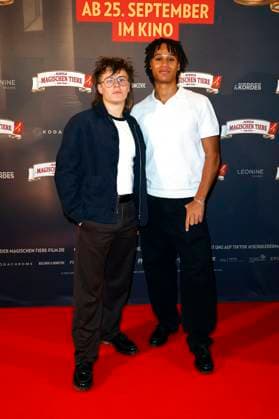 Jakob Weingärtner and Noel Diop at the premiere of the movie Die Schule der magischen Tiere 4 at Lichtburg Essen, 14 09 2025 Foto:xT.xSchröerx xFuturexImagex schule_5937