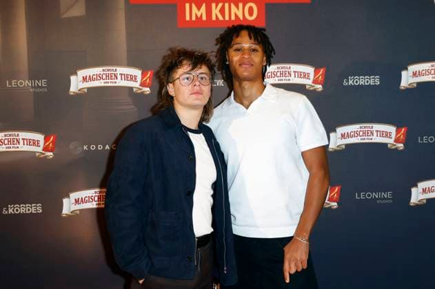 Jakob Weingärtner and Noel Diop at the premiere of the movie Die Schule der magischen Tiere 4 at Lichtburg Essen, 14 09 2025 Foto:xT.xSchröerx xFuturexImagex schule_5938