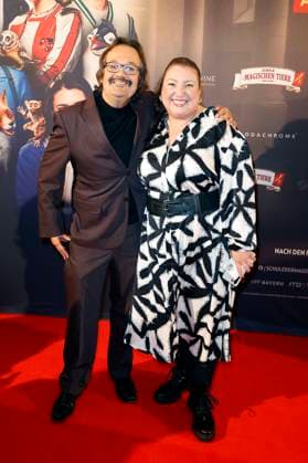 Meltem Kaptan with husband Daniel Holl at the premiere of the movie Die Schule der magischen Tiere 4 at Lichtburg Essen, 14 09 2025 Foto:xT.xSchröerx xFuturexImagex schule_5978