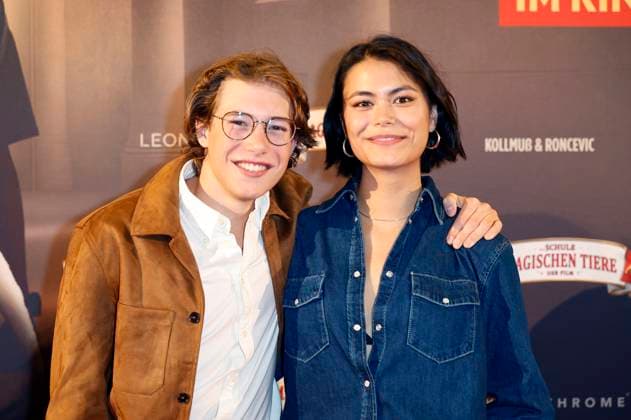Thilo Fridolin Matthes and Tomomi Themann at the premiere of the movie Die Schule der magischen Tiere 4 at Lichtburg Essen, 14 09 2025 Foto:xT.xSchröerx xFuturexImagex schule_5981