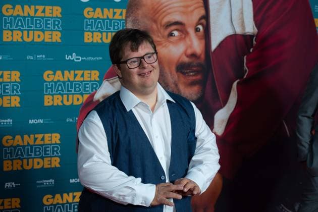 Nicolas Nico RANDEL, actor, red carpet, red carpet show, arrival, film premiere GANZER HALBER BRUDER on 15 09 2025 at the Cinedom cinema in Cologne,