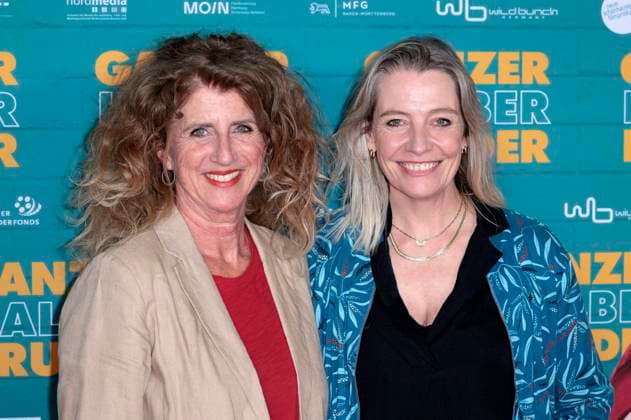 Julia Schmitt and Antje Mairich at the premiere of the movie Ganzer halber Bruder at Cinedom Cologne, 15 09 2025 Foto:xR.xSchmiegeltx xFuturexImagex bruder_5904