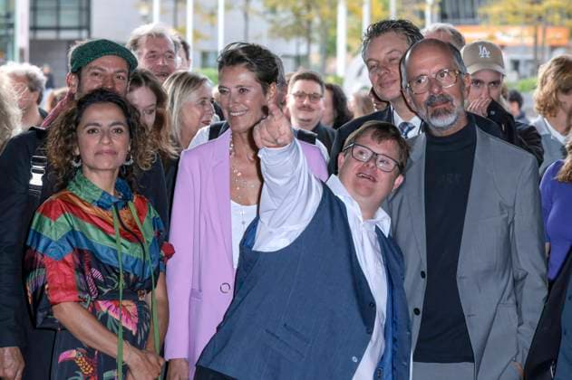Sesede Terziyan, Gisi Herbst, Nico Randel and Christoph Maria Herbst at the premiere of the feature film Ganzer halber Bruder at Cinedom Cologne, 15 09 2025 Foto:xR.xSchmiegeltx xFuturexImagex bruder_5911