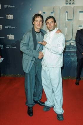 World premiere of The Tiger Laurence Rupp and Aaron Altaras at the world premiere of The Tiger at the cinema in the Kulturbrauerei on 15 09 2025 in Berlin Copyright: xEventpressxKochanx