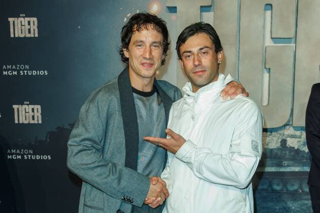 World premiere of The Tiger Laurence Rupp and Aaron Altaras at the world premiere of The Tiger at the cinema in the Kulturbrauerei on 15 09 2025 in Berlin Copyright: xEventpressxKochanx