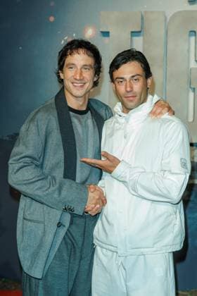 World premiere of The Tiger Laurence Rupp and Aaron Altaras at the world premiere of The Tiger at the cinema in the Kulturbrauerei on 15 09 2025 in Berlin Copyright: xEventpressxKochanx