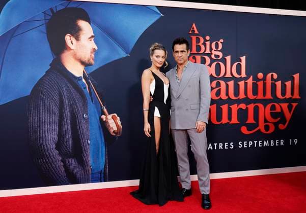 Bilder des Jahres 2025, Entertainment 09 September Colin Farrell and Margot Robbie arrive on the red carpet at the A Big Bold Beautiful Journey New York Premiere at AMC Lincoln Square Theater on Monday, September 15, 2025 in New York City  NYP20250915101 JOHNxANGELILLO