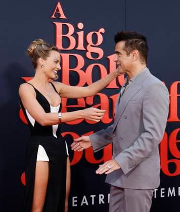 Colin Farrell and Margot Robbie arrive on the red carpet at the A Big Bold Beautiful Journey New York Premiere at AMC Lincoln Square Theater on Monday, September 15, 2025 in New York City  NYP20250915107 JOHNxANGELILLO