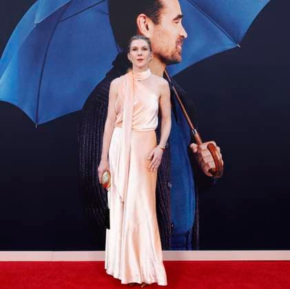 Lily Rabe arrives on the red carpet at the A Big Bold Beautiful Journey New York Premiere at AMC Lincoln Square Theater on Monday, September 15, 2025 in New York City  NYP20250915167 JOHNxANGELILLO