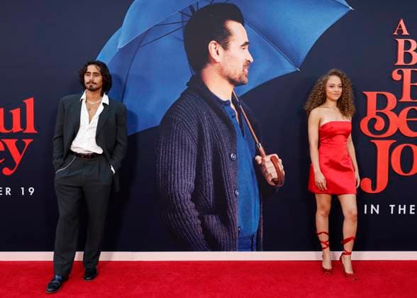 Shelby Simmons and Michael Cimino arrive on the red carpet at the A Big Bold Beautiful Journey New York Premiere at AMC Lincoln Square Theater on Monday, September 15, 2025 in New York City  NYP20250915173 JOHNxANGELILLO